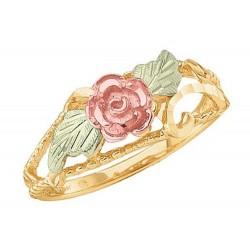 Mt. Rushmore 10K Gold Ladies Rose Ring