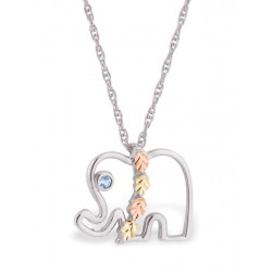 Black Hills Gold Sterling Silver Elephant Pendant