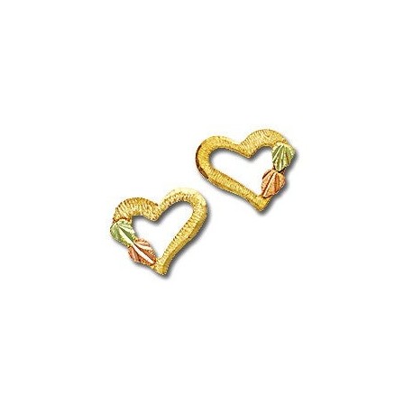 Landstrom’s 10K Black Hills Gold Mini Open Heart Earrings