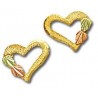 Landstrom’s 10K Black Hills Gold Mini Open Heart Earrings