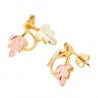 Landstrom’s 10K Black Hills Gold Mini Earrings with Scrolling Vines