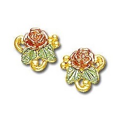 Landstrom’s 10K Black Hills Gold Mini Grapes, Vines Rose Earrings