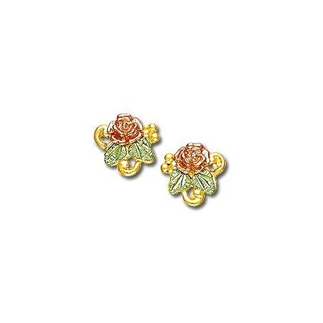 Landstrom’s 10K Black Hills Gold Mini Grapes, Vines Rose Earrings