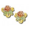 Landstrom’s 10K Black Hills Gold Mini Grapes, Vines Rose Earrings