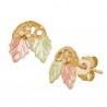 Landstrom’s 10K Black Hills Gold Mini Vine and Grapes Leaves Earrings