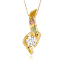 Landstrom&rsquo;s 10K Black Hills Gold Sirena Classic Pendant with 3/4 CT Diamond
