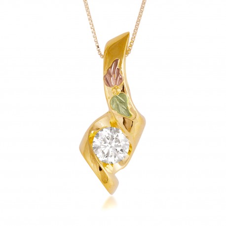 Landstrom’s 10K Black Hills Gold Sirena Classic Pendant with 3/4 CT Diamond