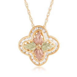 Landstrom&rsquo;s 10K Black Hills Gold Alahambra Pendant with Diamonds