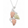 Black Hills Gold Sterling Silver & 10K Gold Leaves Pendant