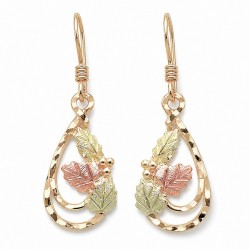 Lovely 10K Black Hills Gold Dangle Earrings