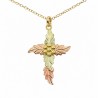 Mini 10K Black Hills Gold Cross Pendant