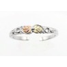 Black Hills Gold Sterling Silver Toe Ring w Two Leaves