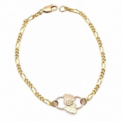 10K Black Hills Gold Leaves and Grape Bracelet