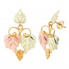 Landstrom's® 10K Black Hills Gold Dangle Leaves Earrings with Grape