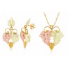 Landstrom’s 10K Yellow Gold Vines & Grape Cluster Pendant & Earrings Set