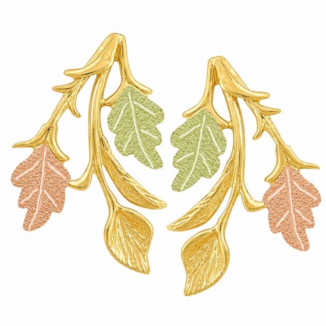 10K Black Hills Gold Earrings Unique Style