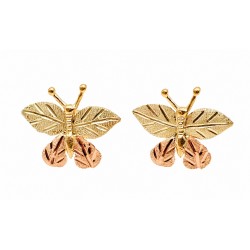 10K Black Hills Gold Small Butterfly Earrings