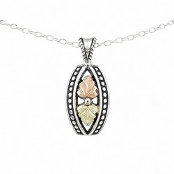 Black Hills Gold Sterling Silver Antiqued Small Pendant
