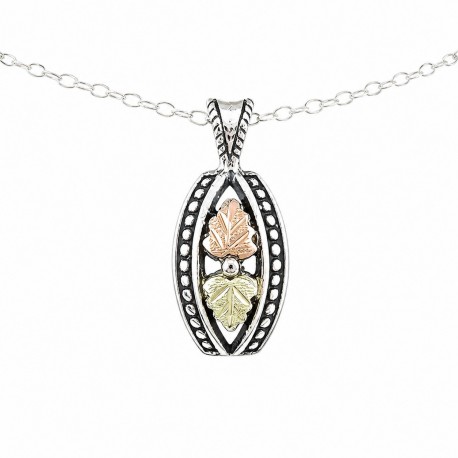 Black Hills Gold Sterling Silver Antiqued Small Pendant
