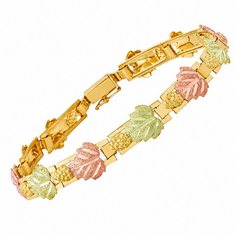 Landstrom's® 10K Black Hills Gold Ladies Bracelet with Grapes
