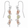 Black Hills Gold on Sterling Silver Long and Twisted Earrings