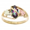 Coleman Black Hills Gold Ring w/ Marquise Shaped Mystic Fire Topaz Gemstone