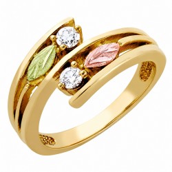 Black Hills Gold Tri-color Bypass Diamond Ring By Landstrom's®