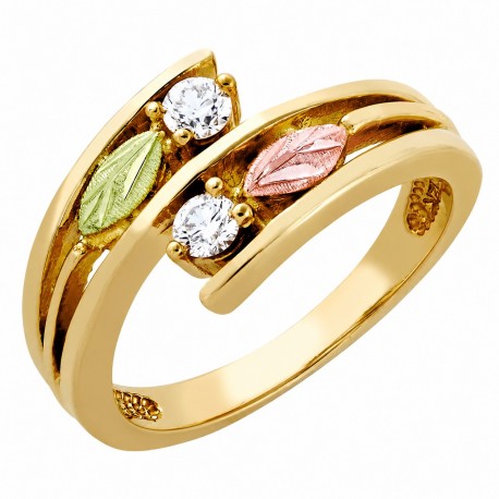 Black Hills Gold Tri-color Bypass Diamond Ring By Landstrom's®