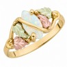 Beautiful 10K Black Hills Gold Woman Ring with Synthetic Opal