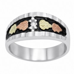 Black Hills Gold on Sterling Silver Ladies Band Ring