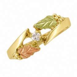 10K Black Hills Gold Ladies Diamond Ring