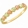 10K Black Hills Gold Ladies Ring with 10K Leaves
