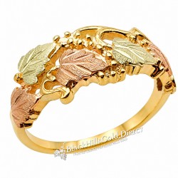 10K Black Hills Gold Ladies Ring with 10K Gold Leaves