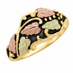 Antiqued 10K Black Hills Gold Ladies Ring