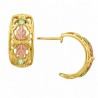 Charming 10K Black Hills Gold Half Hoop Earrings