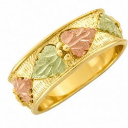 10K Black Hills Gold Ladies Wedding Band Ring