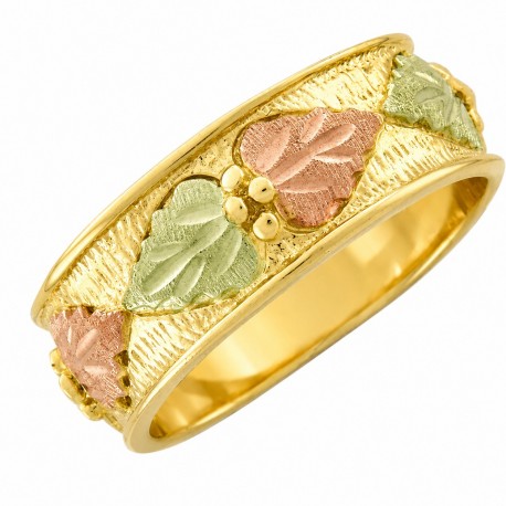 10K Black Hills Gold Ladies Wedding Band Ring