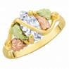 10K Black Hills Gold Ladies Ring with Marquise Cubic Zirconium