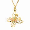 Landstrom's® 10K Black Hills Gold Butterfly Pendant with Leaves