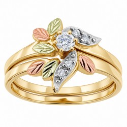 10K BLACK HILLS GOLD LADIES DIAMOND ENGAGEMENT WEDDING RING