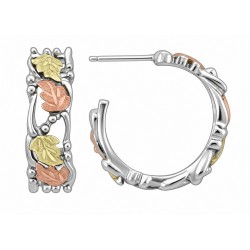 Black Hills Gold Sterling Silver Hoop Earrings