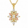 Landstrom's 10K Black Hills Gold Marquis Pendant with Diamond
