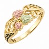 10K Black Hills Gold Ladies Ring Antiqued