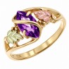 10K Black Hills Gold Ladies Ring with Amethyst
