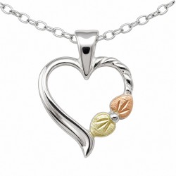 Black Hills Gold Sterling Silver Small Heart Pendant