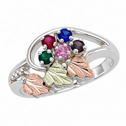 Landstrom's&reg; Black Hills Gold on Sterling Silver Birthstone Ring 2-6 Stones
