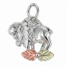 Black Hills Gold Sterling Silver Buffalo Charm