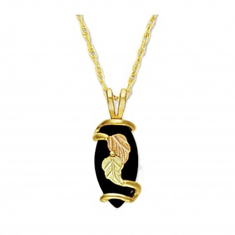 Landstrom's® 10K Black Hills Gold Onyx Pendant