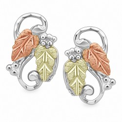 Black Hills Gold Sterling Silver Ladies Earrings