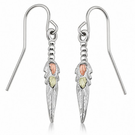 Landstrom's Small Sterling Silver Feather Dangle Earrings